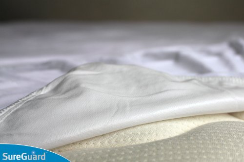 SureGuard Twin Size Mattress Protector - 100% Waterproof, Hypoallergenic - Premium Fitted Cotton Cover - Smooth SureGuard Mattress Protectors