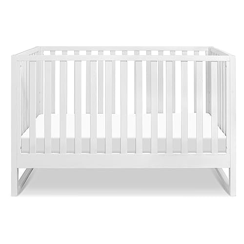 Davinci Hunter 3-in-1 Convertible Crib, White, Easy Assemble, Greenguard Gold Certified DaVinci