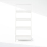 Furinno Ladder Display Shelf, 5-Tier Ladder Shelf, Ladder Bookshelf, Display Storage Shelves, 13 x 23.6 x 53.5, for Living Room, Home Office, White Furinno