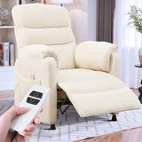 Veemuaro Power Recliner Chair, Electric Reclining Armchair with Remote and Memory Function for Small Space, Soft Chenille Fabric 7-Zone Support, Heavy Duty Steel Frame