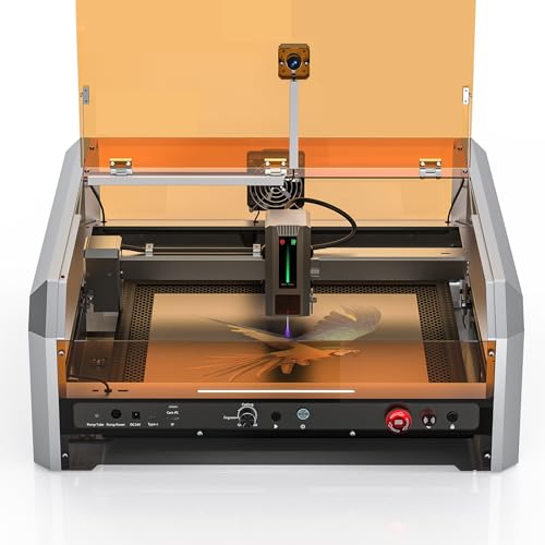 Genmitsu L8 Laser Engraver, 40W Power Output Laser Cutter Built-in Acrylic Enclosure with Vent, 40,000mm/min All-in-one Laser Engraving Machine Air Assist Pump, Honeycomb, Camera, Laser Safet - WoodArtSupply