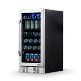 NewAir Beverage Refrigerator Cooler with 96 Can Capacity - Built-in Mini Bar Beer Fridge for Bedroom, Dorm, Office - Small Refrigerator Cools to 34F Perfect For Beer, Soda, And Drinks NewAir