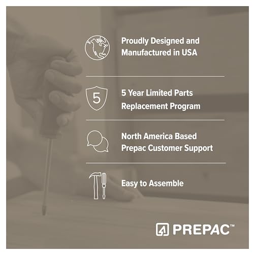 Prepac Finnley 6-Drawer Dresser in Natural Oak, Dresser for Bedroom, Extra-Wide Chest of Drawers with Storage, Modern Clothing Organizer for Home, Bedroom, Living Room, 16" D x 61" W x 31" H Prepac