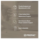 Prepac Ark 78" Tall 5-Tier Arched Bookcase in Natural Oak Veneer, Modern Storage Accent Bookshelf with 3 Adjustable Shelves for Home, Office, Living Room, Bedroom 78”H x 32”W x 13”D Prepac