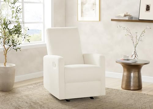 Delta Children Dove Recliner Chair – Manual Recliner with 2 Positions and Glide Motion - Greenguard Gold Certified, Pearl Boucle