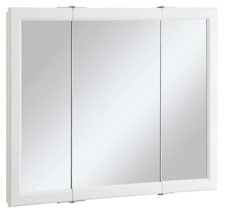 Design House 545103-WHT Wyndham Medicine Cabinet – Durable White Assembled Frame – Bathroom Wall Cabinet with Mirrored Door, 36-Inch – 4.75" X 36" X 30", White, 1 Count, Tri-View Design House