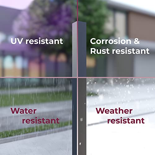 CR Fence & Rail Handrail Post, 2pcs 38" Wrought Iron Black Metal Railing Post with Bracket, Metal Fence Post Kit Ideal for Deck Railing, Balcony Railing, Porch Railing, & Post for Wood Fencing CHR