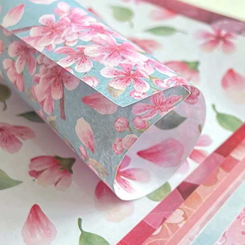 Origami 6x6 Paper Kit 50 Sheets 12 Vivid Colors Double Sided Printed Traditional Patterns Square for Arts Crafts Projects, Japanese Sakuras Flowers Chiyo Wanshui