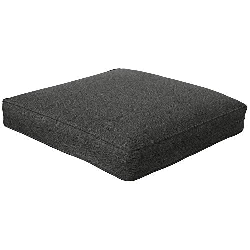 QILLOWAY Polyester Outdoor Chair Cushion Set,Outdoor Cushions for Patio Furniture, All Weather.Charcoal Grey/Black QILLOWAY