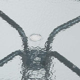 Flash Furniture Nantucket 6 Piece Patio Garden Table Set - Umbrella Table - Set of 4 Black Folding Chairs Flash Furniture