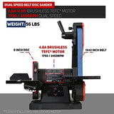 BUCKTOOL Dual Speed 1" x 42" Belt Disc Sander Combo, Bench Knife Sharpener with Large Work Table, Professional Benchtop Belt Sander with Direct-drive Bucktool