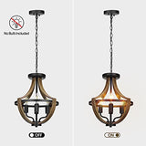 WOAEKR 13.1" Modern Farmhouse Hanging Pendant Lighting, 4-Light Rustic Interior Flush Mount Ceiling Light Fixture, Vintage Chandelier for Hallway Foyer Dining Room Entryway Kitchen Island Bedroom WOAEKR