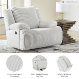 Signature Design by Ashley Top Tier Modern Indoor Upholstered Manual Rocker Recliner, White Signature Design by Ashley