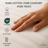 CLOUDSCAPE 100% Egyptian Cotton Queen Sheets - 400 Thread Count Extra Deep Pocket Sheets, Fits Upto Full Bed, All Season Durable Luxury Soft Cooling Cotton Bedding, Breathable Sheets-White CLOUDSCAPE LINEN