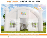 Albott 40x23x15FT Commercial Inflatable Wedding Tent, 210D Oxford Fabric Portable Heavy Duty Party Tent with 8 Sand Bags & 2 Roll-Up Doors, Gazebo Event House for Birthday Wedding Backyard Party Albott