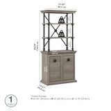Coliseum Designer Bookcase with Doors in Driftwood Gray by Bush Business Furniture Bush Business Furniture