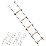 ChengFu Swing Rope Ladder, Hanging Rope Ladders, Ninja Warrior Obstacle Course Accessories, Kids Climbing Game Hanging Ladder for Swing Accessories (2 Hooks) ChengFu