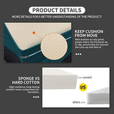 Rattaner Patio Furniture Set 6 Pieces Couch Outdoor Chairs Coffee Table Peacock Blue Anti-Slip Cushions and Waterproof Covers Rattaner