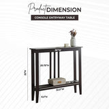 Kings Brand Furniture Narrow Console Table with Storage – Rectangular Entryway & Behind Sofa Table, Wood Accent Hallway Table for Foyer or Living Room, Espresso Kings Brand Furniture