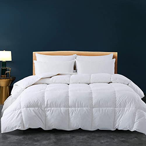 Cozynight Down Alternative Comforter-All Season Queen Comforters Duvet Insert with Corner Tabs-Lightweight Breathable Reversible White Comforter 90x90 inches Cozynight