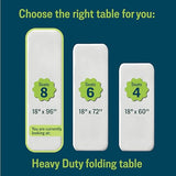 Seminar Folding Table by National Public Seating – 18x96 Portable, Heavy-Duty Foldable Table Indoor/Outdoor Table for Office, Conferences & Training Rooms – Lightweight & Durable, Speckled Gray National Public Seating