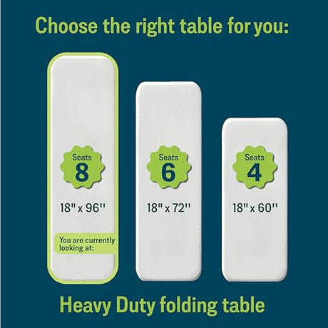 Seminar Folding Table by National Public Seating – 18x96 Portable, Heavy-Duty Foldable Table Indoor/Outdoor Table for Office, Conferences & Training Rooms – Lightweight & Durable, Speckled Gray National Public Seating