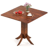 Giantex Square Dining Table for 2-4 People, 33-Inch Kitchen Table with Rubber Wooden Legs & Frame, Farmhouse Dinner Table for Dinette, Dining Room, Restaurant, Small Spaces, Walnut Giantex