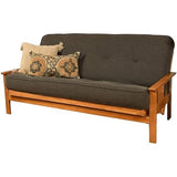 Pemberly Row 8" Full Size Spring Futon Mattress Replacement, Linen Sleeper Sofa Bed Mattress, Charcoal Gray-Frame Not Included Pemberly Row