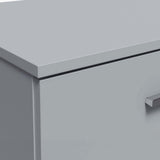 Madesa Computer Desk with 3 Drawers, 1 Door and 1 Storage Shelf, Wood Writing Home Office Workstation, Office Desk with Drawers - 30” H x 18” D x 53” W - Grey Madesa