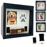 OtterPets Dog Urn for Ashes, 4 Customizable Displays with Paw Print Ink Kit and Flannel Bag, Pet Urns for Dogs Ashes, Pet Cremation Box, Cat Urn for Ashes, Dog Ashes Keepsake (Black)