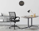 Home Office Chair Ergonomic Desk Chair Mid-Back Mesh Computer Chair Lumbar Support Comfortable Executive Adjustable Rolling Swivel Task Chair with Armrests(Black) FDW