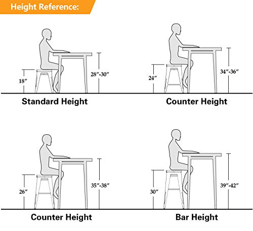 Awonde 26" Swivel Bar Stools Set of 2 Industrial Metal Counter Height Stools with Wood Top Matte Black - WoodArtSupply