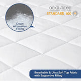 Waterproof Sofa Bed Mattress Protector Pad, Absorbent Queen Sleeper Sofa Mattress Topper Cover Quilted, Fitted Mattress Protector, 60" x72", White Moonsea