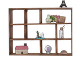 Shadow Box Display Shelf, Wall Mounted Wooden Hanging Display Shelf Floating Shelf Perfect for Little Figurines, Multi-Slot Wall Collection Freestanding Farmhouse Decor Display Case (Style I, Brown) AZOFIA