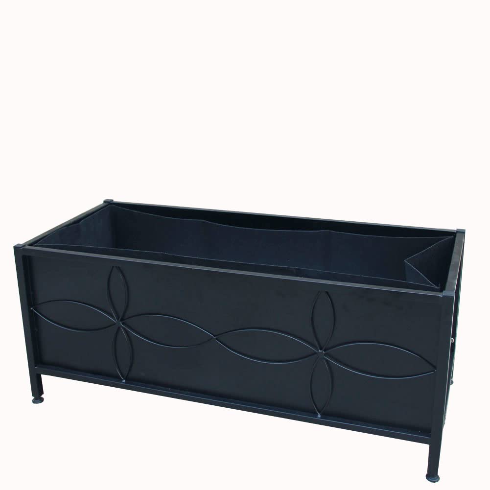 Zhongma Sturdy Raised Garden Bed with Inner Fabric Liners for Vegetables Flower, Planter Box for Backyard Patio Balcony. Inner Size: 33.85x14.17x11 inch Zhongma