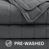 Casa Platino Twin Duvet Insert - Soft Blankets Lightweight Twin Size Bedding, Cooling Pre-Washed - Down Alternative Blanket - Charcoal Casa Platino