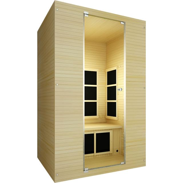 JNH Lifestyles Joyous Flex 2 Person Low EMF Far Infrared Sauna with Reversible Door JNH Lifestyles