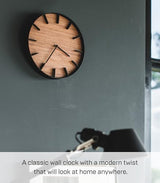 Yamazaki Home Wall Clock - Modern Wood Home Decoration Steel + Wood One Size Walnut YAMAZAKI