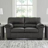 Signature Design by Ashley Bladen Faux Leather Loveseat, Gray Signature Design by Ashley
