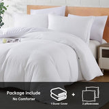 BOLINLIVING Waffle Weave Duvet Cover Twin Size, Kid's Microfiber Duvet Cover with Pillow Sham, White Textured Soft Comforter Cover for All Season with Zipper Closure and Corner Ties BOLINLIVING