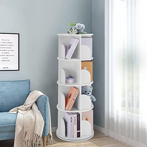 NAIYUFA 360-Degree Rotating Bookshelf - Versatile Floor Standing Bookcase for Kids & Adults - WoodArtSupply