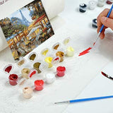 Newsight Paint by Numbers for Adults & Kids & Beginners DIY Acrylic Painting Gift Kits Drawing Paintwork with Paintbrushes(16 * 20 inch Street Under Eiffel Tower) Newsight