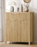 Lulive Fluted Buffet Cabinet with Storage Sideboard Cabinet Adjustable Shelves for Kitchen Living Room, Kitchen, Entryway Lulive