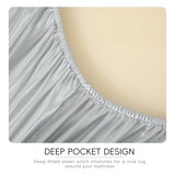 Sleeplite 4 Piece Luxury Satin Bed Sheets Set with Pillowcases - Ultra Soft & Silky, Hypoallergenic & Wrinkle-Free, Hotel Quality Comfort Bedding, Size Twin, Medium Grey Sleeplite