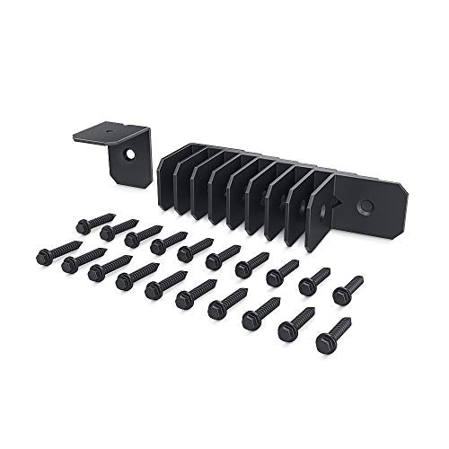 Ozco 51717 Ironwood 2-inch Rafter Clips, Black Galvanized Steel, Hardware Included (10 per Pack) Ozco Building Products