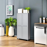 SystemBuild Evolution Kendall 36" Utility Storage Cabinet, Graphite Gray/Light Gray SystemBuild
