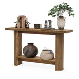 LITTLE TREE 55-Inch Modern Console Table, Narrow Sofa Table for Hallway, Wooden Entrance Table Behind The Couch for Living Room, Hallway, Entrance, Brown LITTLE TREE