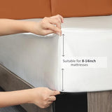 Lirex Satin Fitted Sheet Twin XL Size,Luxury & Ultra Soft Deep Pocket Single Bottom Bed Sheets Sold Separately, White Lirex