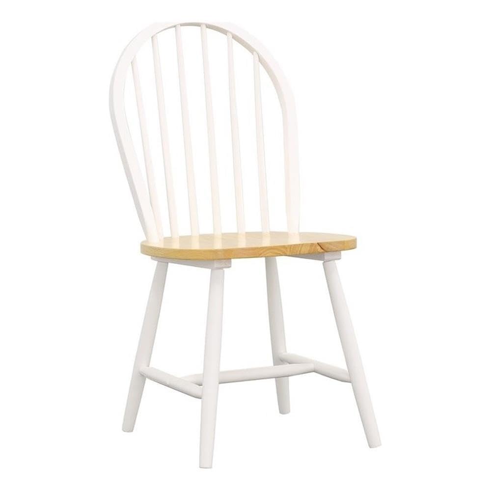 COASTER Hesperia Windsor Dining Side Chairs Natural Brown and White (Set of 4) Coaster Home Furnishings