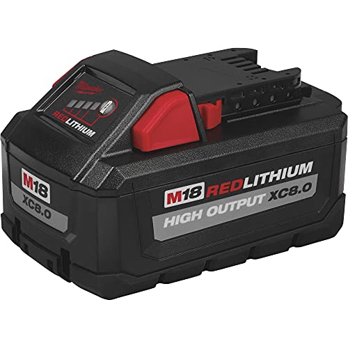 Milwaukee 48-11-1880 M18 REDLITHIUM HIGH OUTPUT 18v 8.0 Ah Lithium-Ion Battery Pack - WoodArtSupply